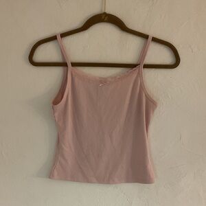 Sale! Just Polly New York Lace Trim Cami Top, Size M, Pink